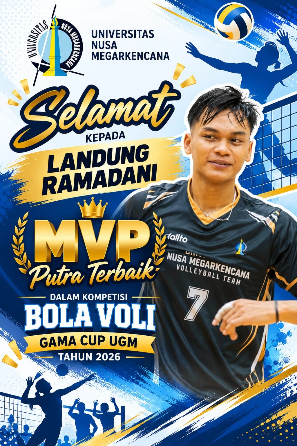 Landung Ramadani, MVP Putra Terbaik GAMA CUP UGM 2026
